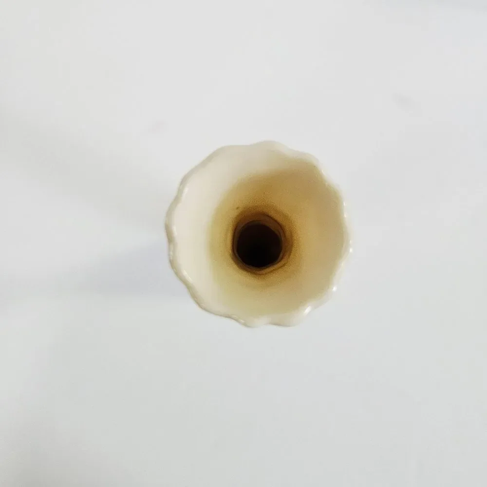 Vintage Lenox Florentine Collection Slender Textured Cream Porcelain Bud Vase